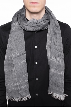 Embroidered logo scarf, zdjęcie 2 Embroidered logo scarf od Emporio Armani